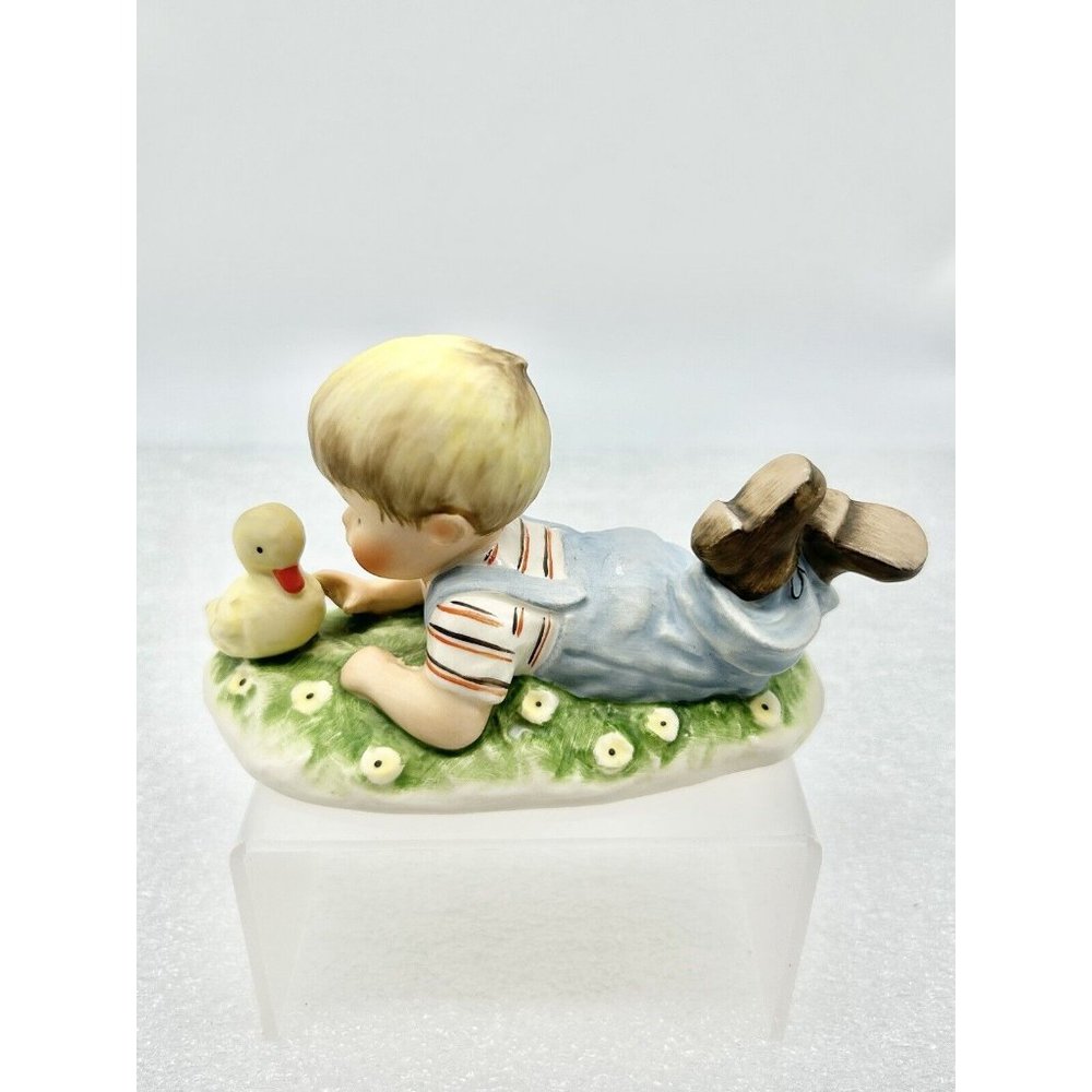 Goebel W. Germany Boy With Duck Figurine 1984 Vintage 10 099 08